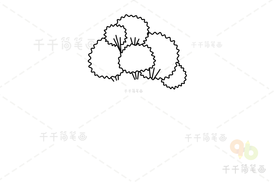 旱柳简笔画图片柳树简笔画