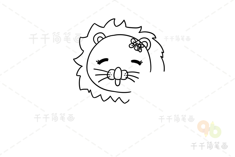 狮子简笔画要做一个乖孩子狮子简笔画