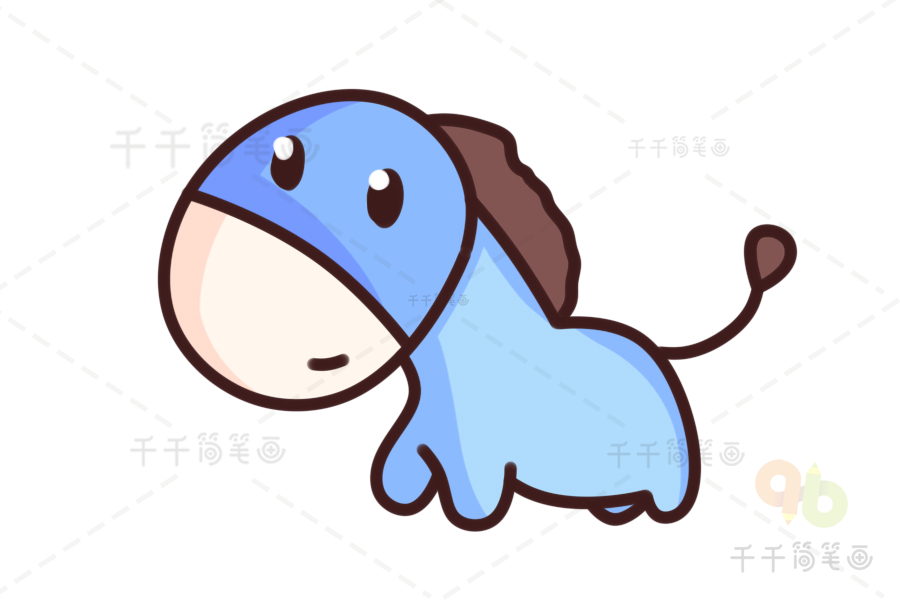 毛驴简笔画陆地动物简笔画