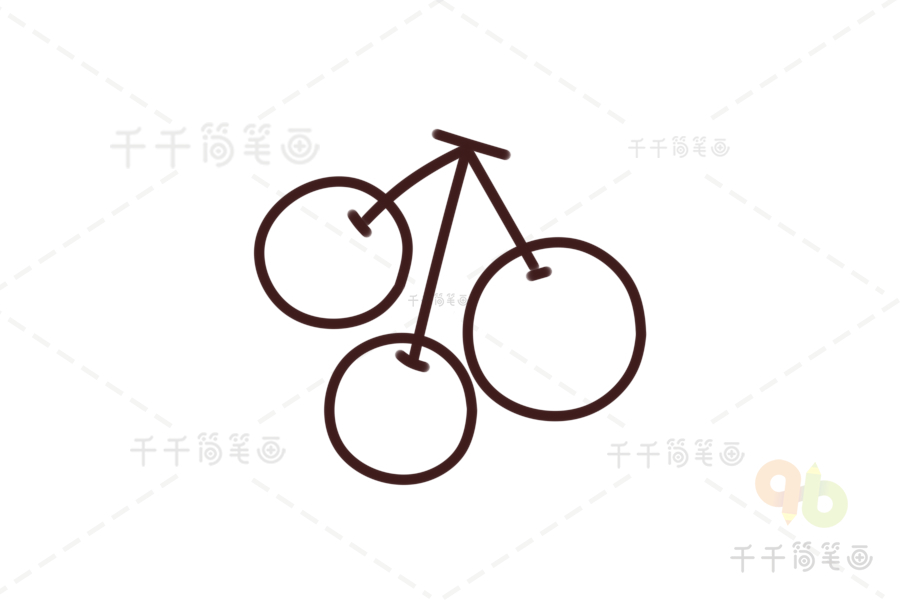 樱桃简笔画简单可爱水果简笔画简笔画作品