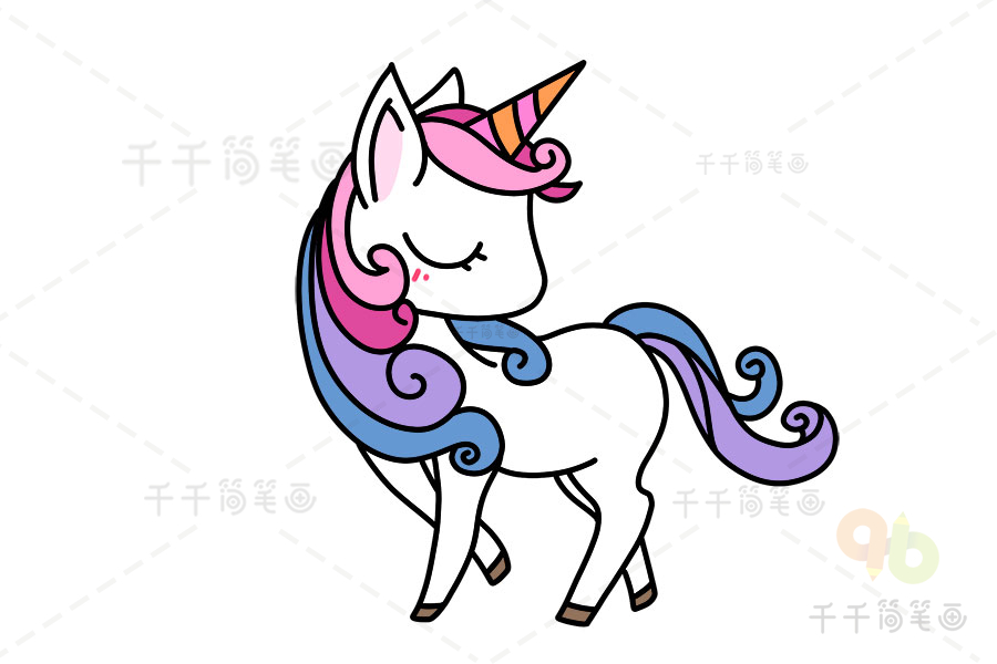 怎样画出独角兽的简笔画独角兽简笔画