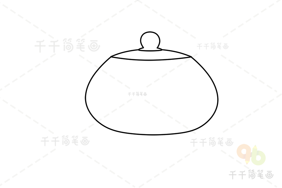 紫砂壶和铁观音简笔画生活用品简笔画