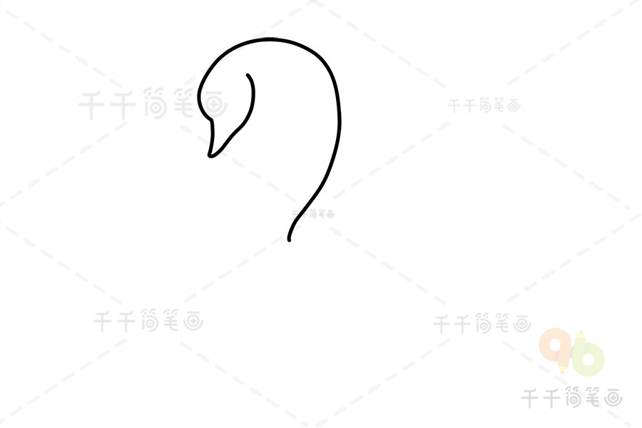 美丽的黑天鹅简笔画天鹅简笔画