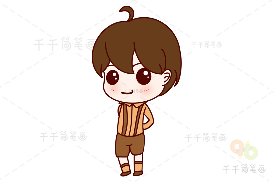 男孩简笔画简单可爱男孩简笔画