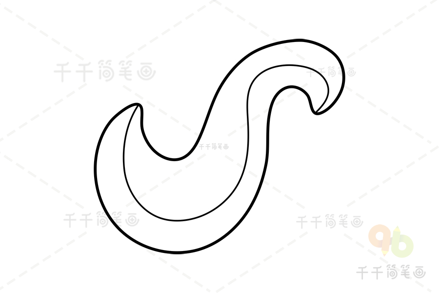 水蛭简笔画海洋动物简笔画
