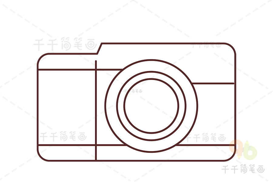 照相机简笔画生活用品简笔画