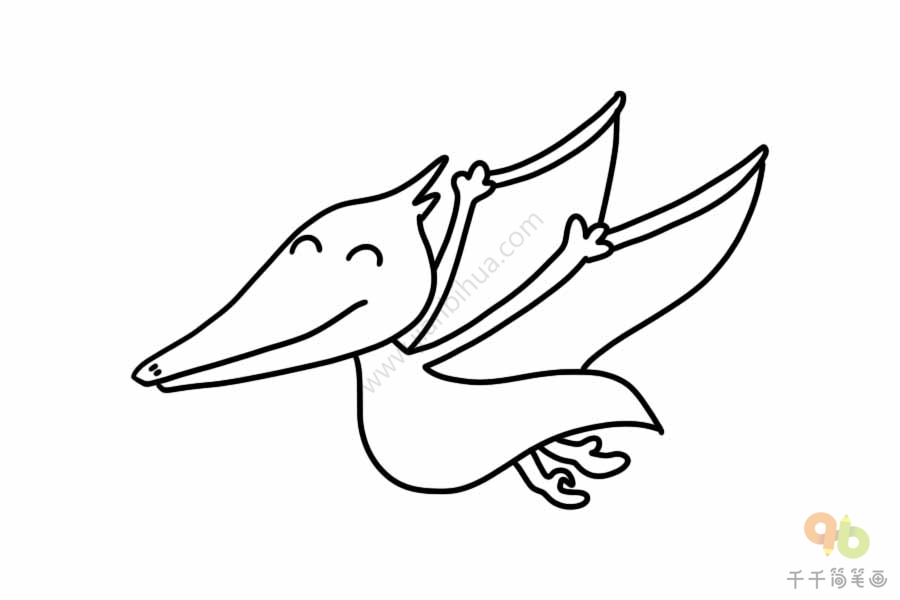 会飞的恐龙简笔画恐龙简笔画