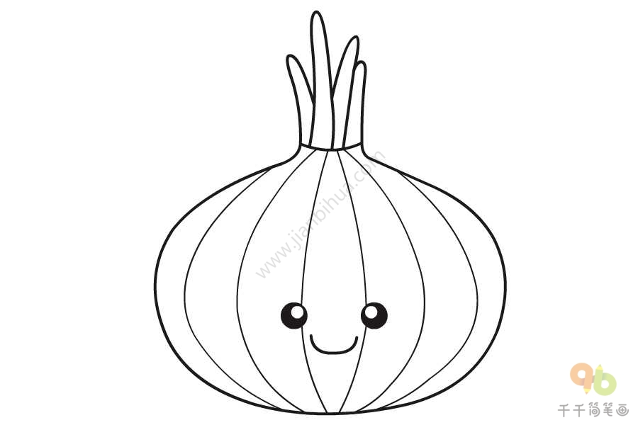 洋葱简笔画教程蔬菜简笔画