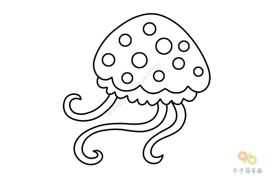 漂亮水母简笔画图片水母简笔画