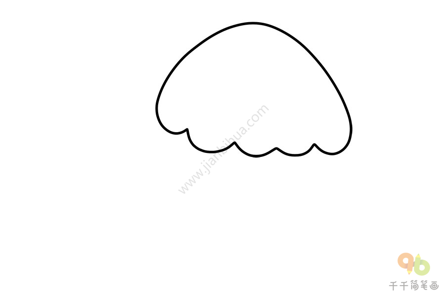 漂亮水母简笔画图片水母简笔画