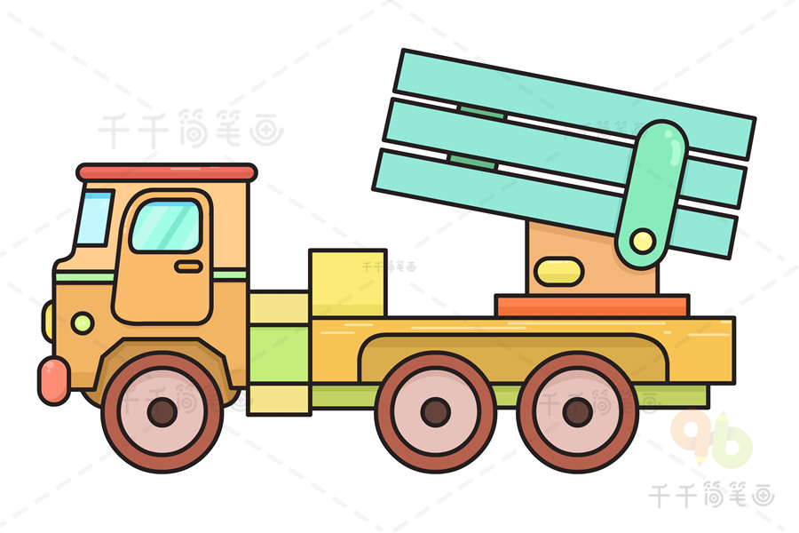 导弹发射车简笔画功能用车简笔画