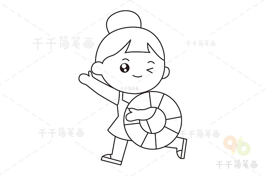 怎样画游泳的女孩简笔画女孩简笔画