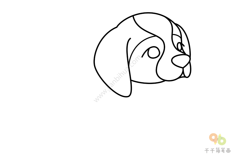 比格猎犬简笔画图片狗简笔画