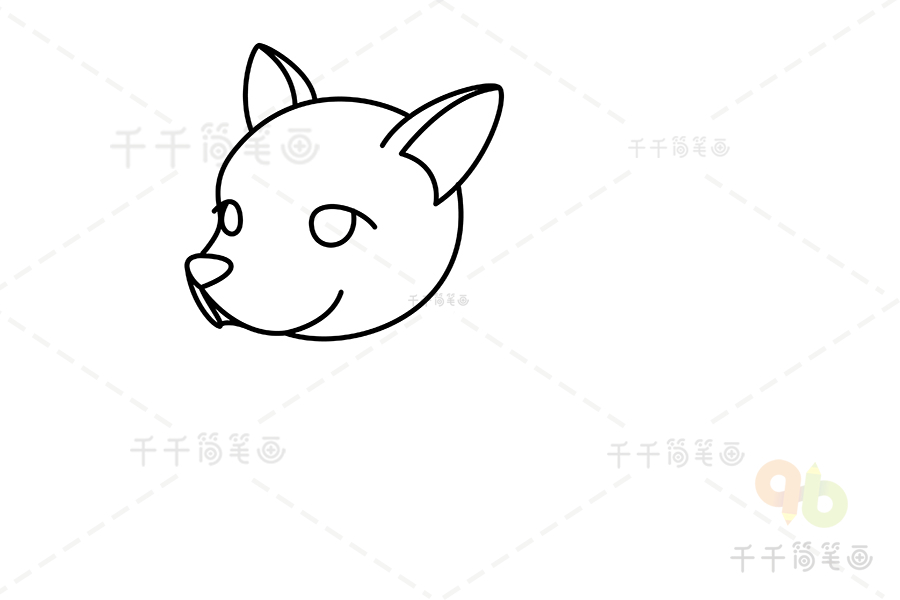 芬兰波美拉尼亚丝毛狗简笔画狗简笔画