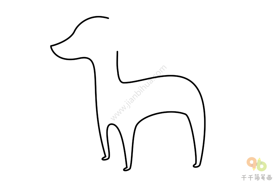 罗得西亚脊背犬简笔画狗简笔画