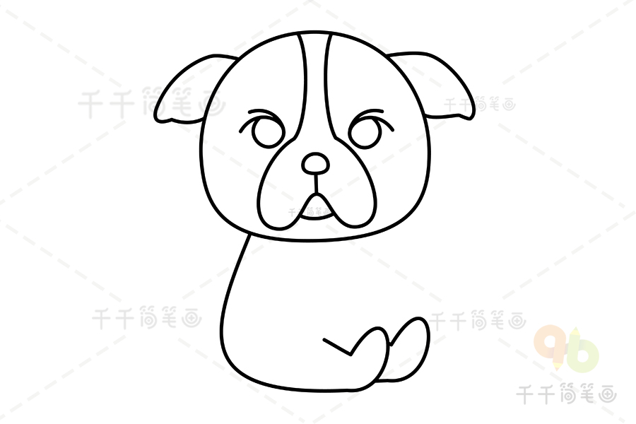 斯塔福郡斗牛梗简笔画狗简笔画