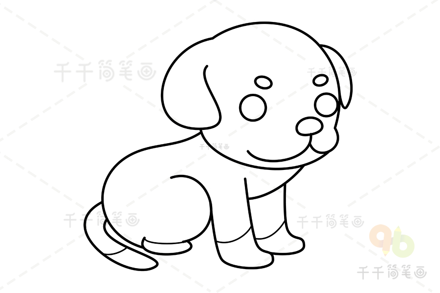 罗威纳犬简笔画图片狗简笔画