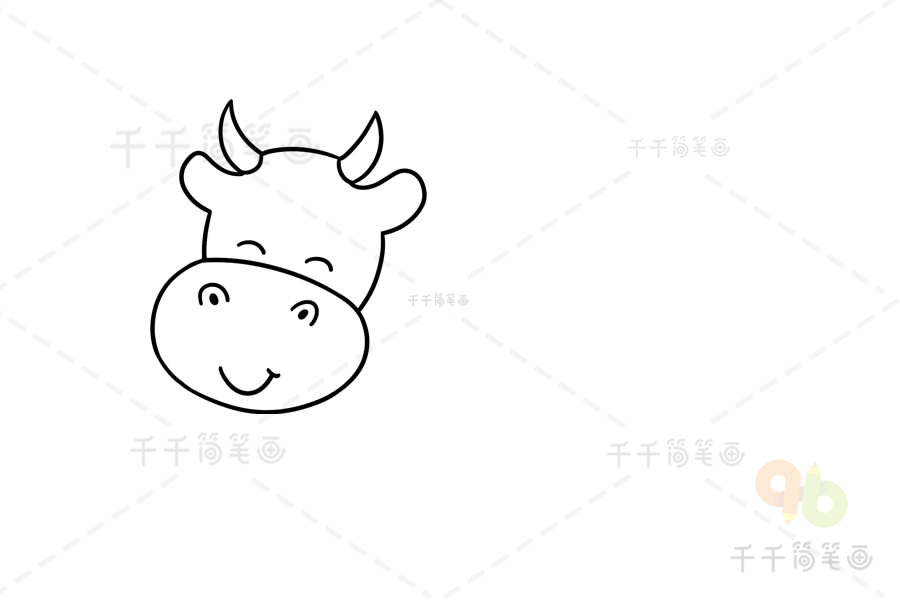 奶牛简笔画简单画法牛简笔画