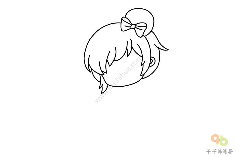 甜美动漫女孩简笔画女孩简笔画