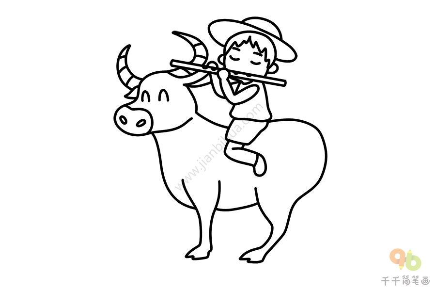 清明节牧童简笔画清明节简笔画