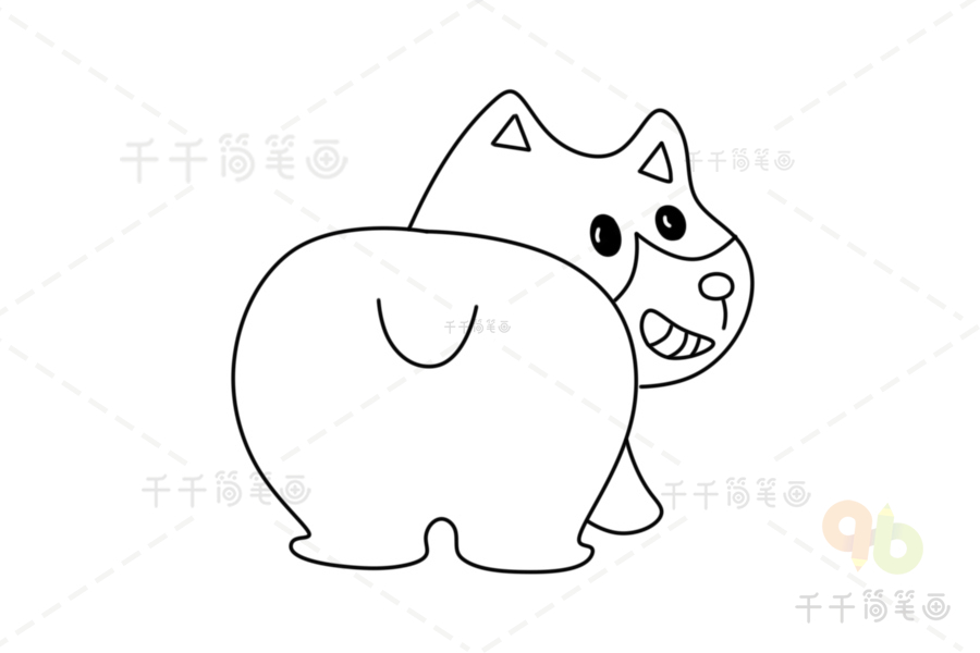 小狗简笔画简单画法狗简笔画