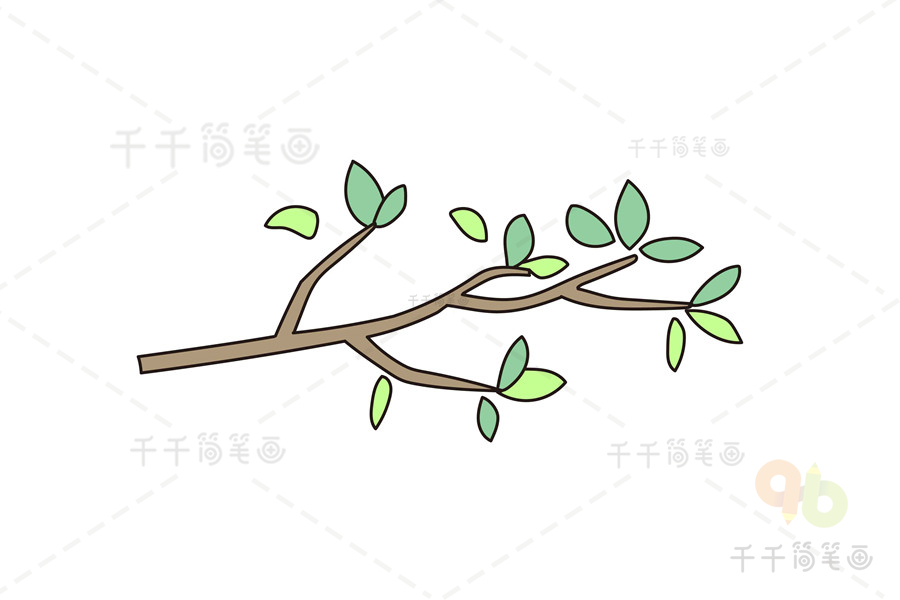 树枝简笔画树枝简笔画