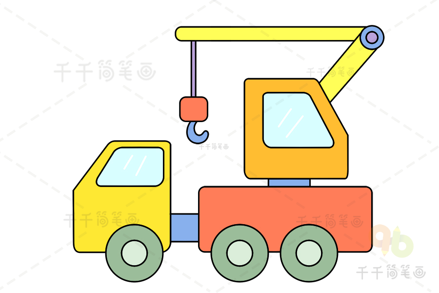 工程车简笔画工程车简笔画