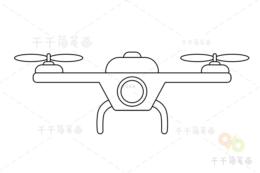 无人机简笔画飞机简笔画