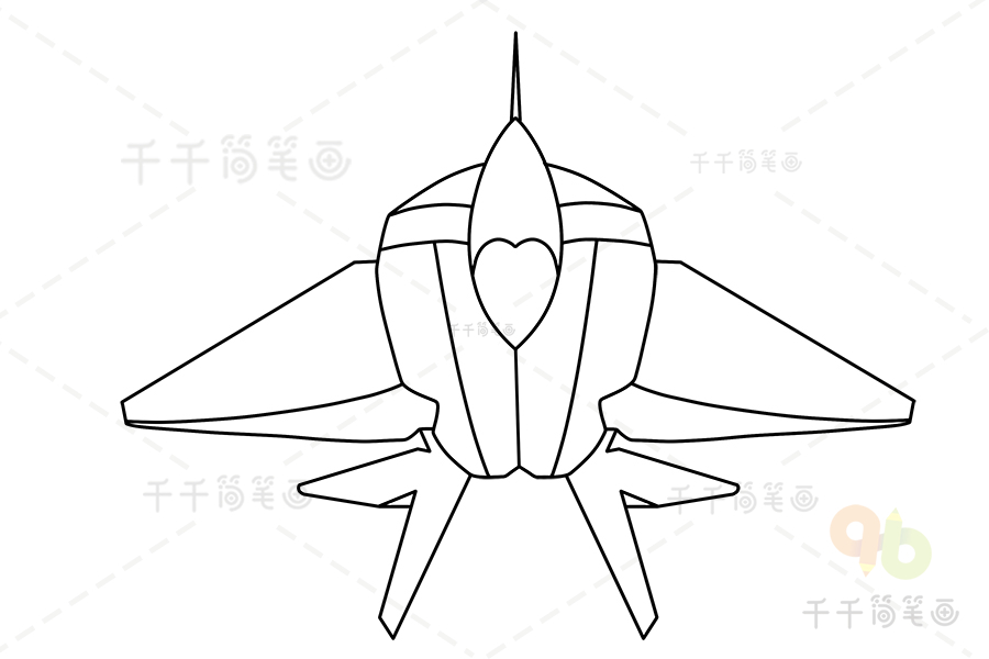 隐形轰炸机简笔画图片飞机简笔画