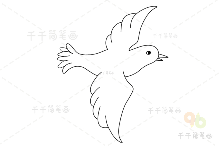 飞翔的小鸟简笔画画法小鸟简笔画