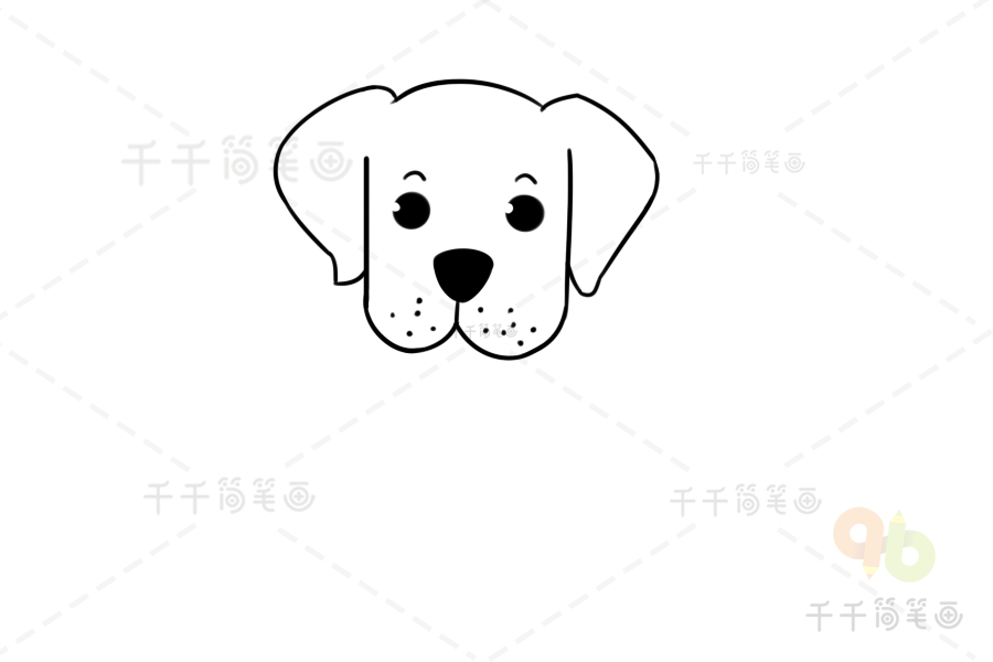 如何绘画可爱小狗简单好看狗简笔画