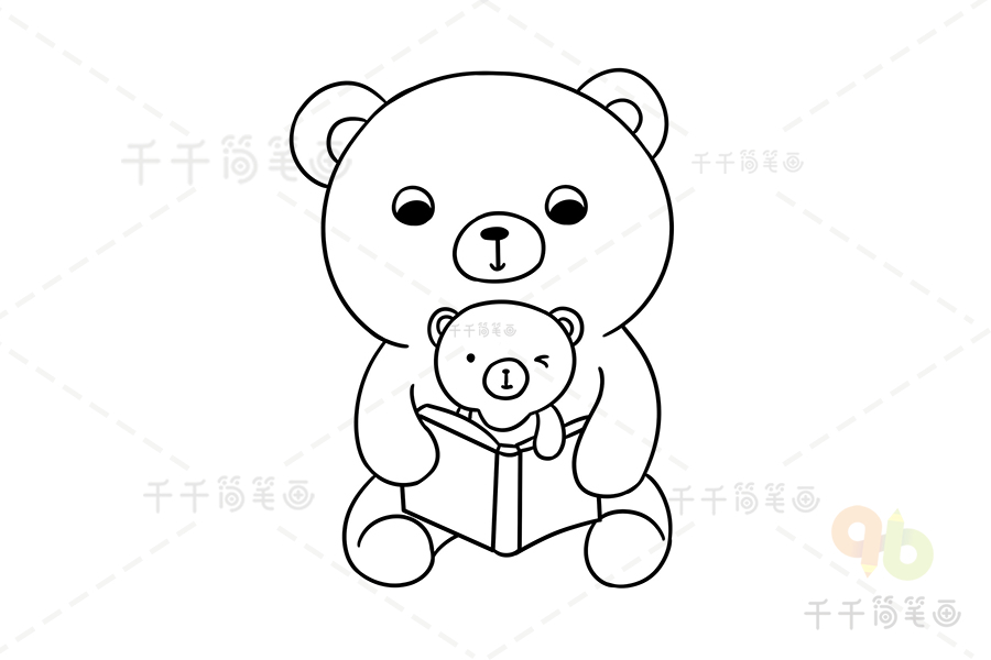 小熊简笔画绘画教程熊简笔画