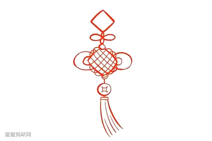 简笔画作品漂亮中国结喜庆中国年简笔画画法