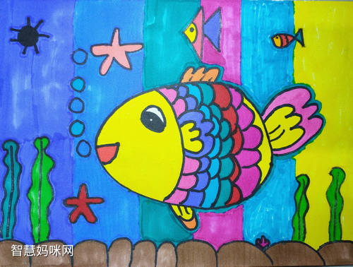 美丽的海底世界绘画获奖儿童绘画作品