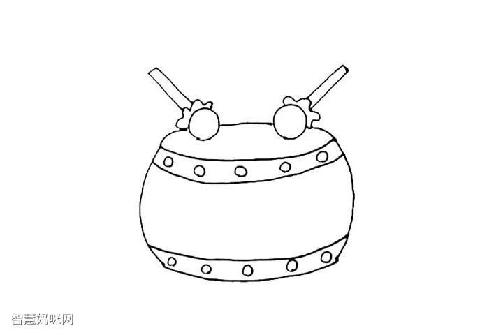 儿童画学画鼓