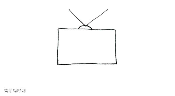 简笔画作品电视机简笔画步骤