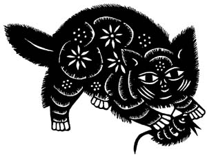 猫捉老鼠(莱州)三娘教子(莱州)八仙神像之一(高密)屏条窗花(高密)水浒
