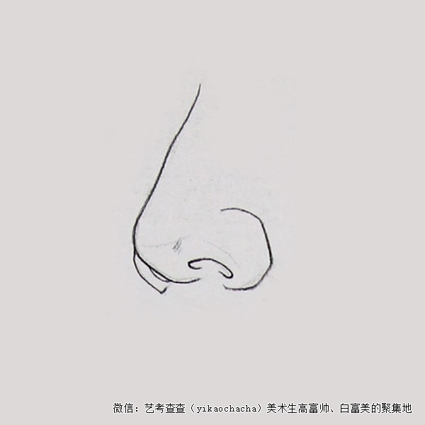 线性速写鼻子的画法