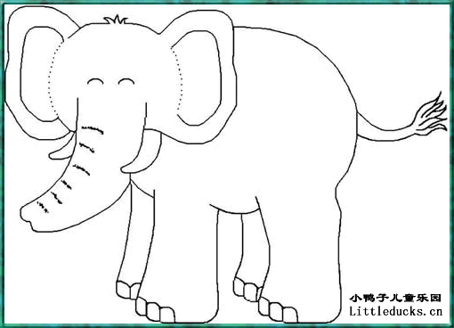 动物简笔画大全:大象简笔画