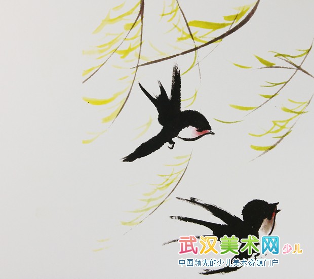 少儿国画小燕子儿童国画作品欣赏