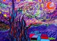 儿童画星空