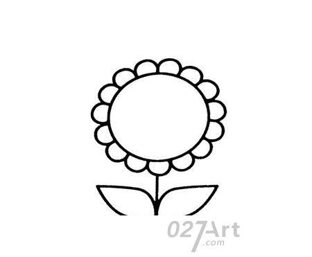 简笔画花:情谊之花,悄然绽放_简笔画花