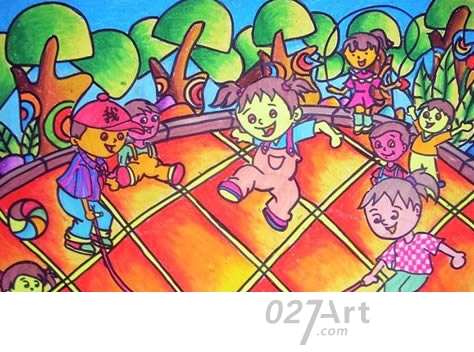 庆六一儿童画开心的六一儿童节庆六一儿童画