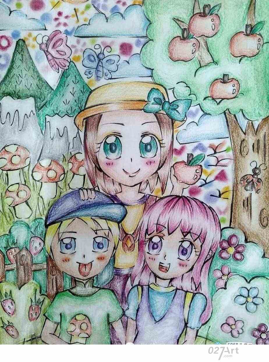 今天小编姐姐给大家分享的同样是一幅来自漫画等级考试中的优秀作品