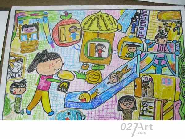 教师节幼儿绘画图片辛勤的老师节日儿童画