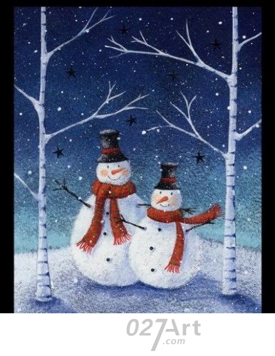 雪人兄弟国外水彩画作品在线看_冬天_零二七艺考