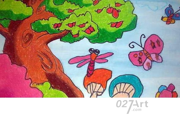 关于夏天的儿童画:多彩夏天_水彩画【最新关于夏天的儿童画】