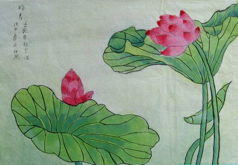 儿童荷花国画:荷花香气来【最新关于夏天的儿童画】