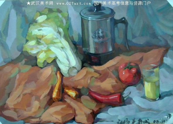 水粉静物丁祖福作品安徽师范大学9