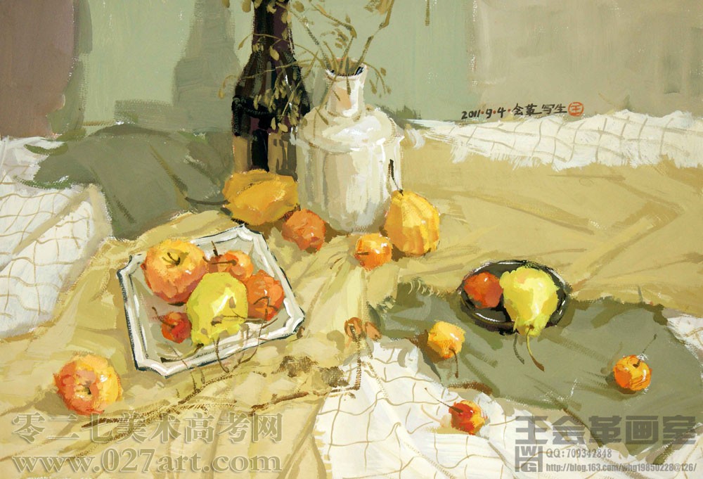 水粉画色彩水粉静物美术高考水粉静物作品王会革投稿作品05